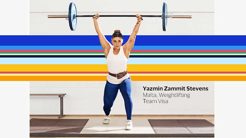 Team Visa athlete Yazmin Zammit Stevens (Malta, Weightlifting)