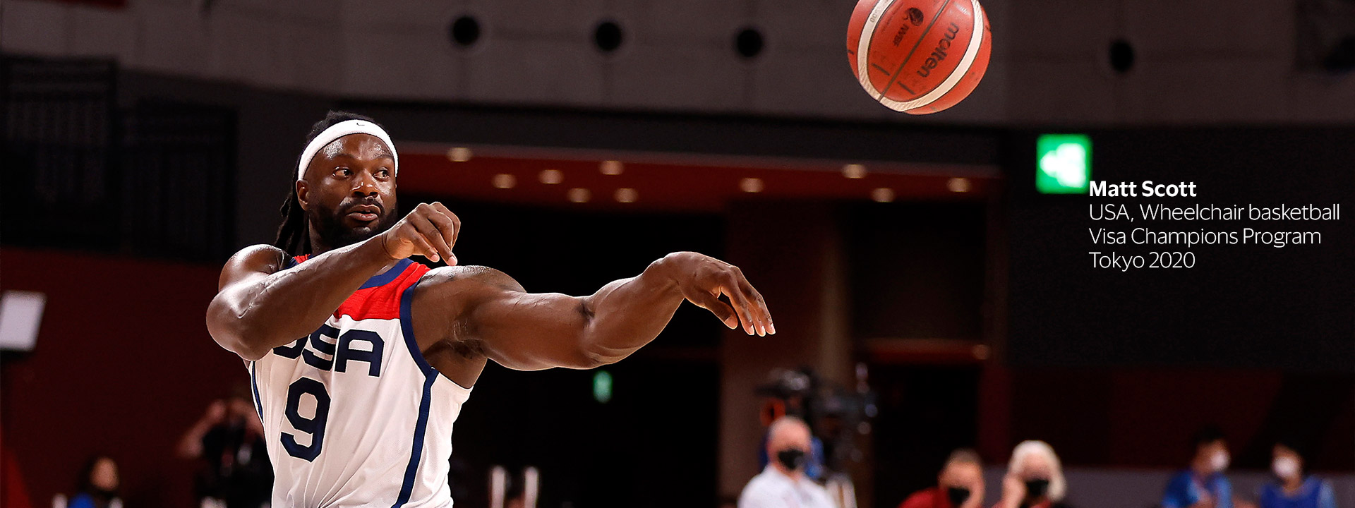 Matt Scott passing a basketball during the Olympic Games Tokyo 2020