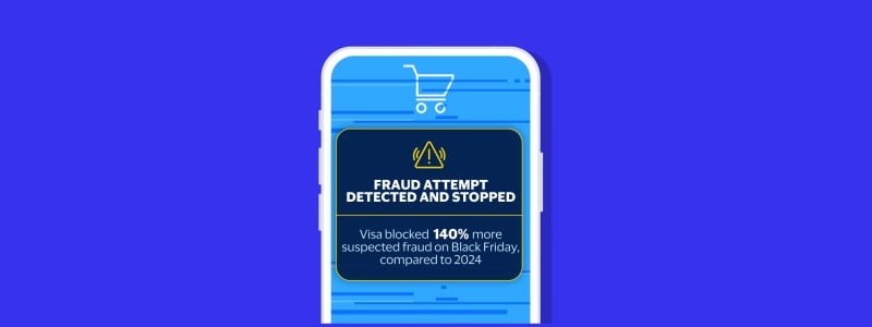 illustration of fraud notification on mobile screen