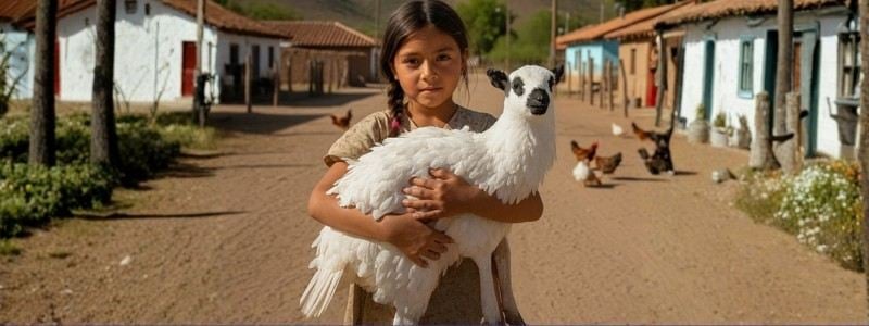 young girl holding lamb