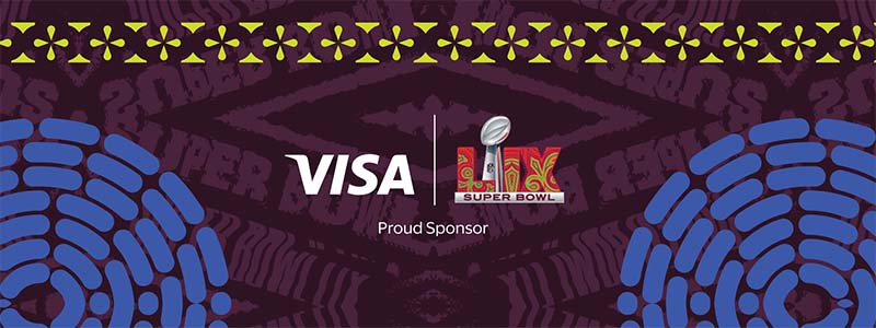 Visa and Super Bowl LIX, Proud sponsor composite logo