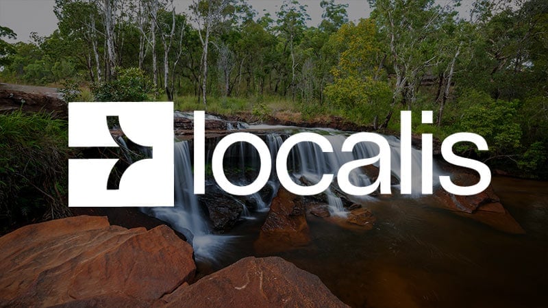 Localis logo on dark background