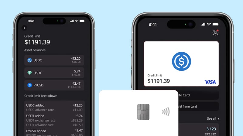 Devices showing crypto wallet